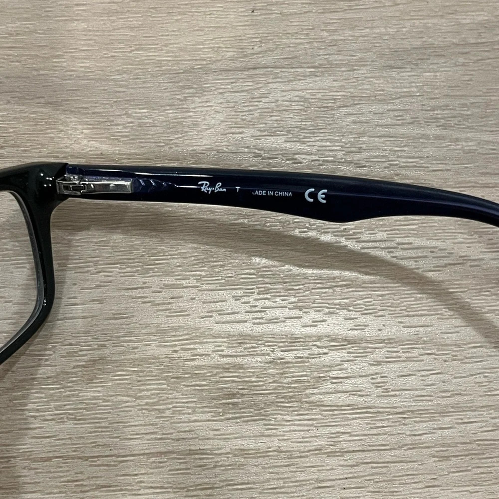 RAY BAN RB1531 3748 Black Unisex Kids Rectangle Full Rim Eyeglasses 48-16-130 - Picture 6 of 6